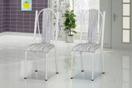 Conjunto 2 Cadeiras América 028 Branco Liso - Artefamol