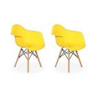 Conjunto 2 Cadeiras com Braços Eames Empório Tiffany Amarela