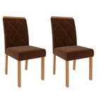 Conjunto 2 Cadeiras de Jantar Fernanda Wood Cimol Madeira/Joli Marrom