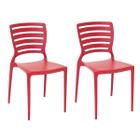 Conjunto 2 Cadeiras de Plástico com Encosto Vazado Horizontal Sofia - Tramontina