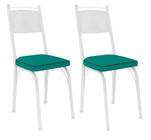Conjunto 2 Cadeiras Europa 151 Branco Liso - Artefamol