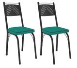 Conjunto 2 Cadeiras Europa 151 Preto Fosco - Artefamol