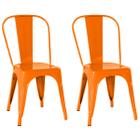 Conjunto 2 Cadeiras Tolix Iron - Design - Laranja