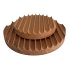 Conjunto 2 centros de mesa madeira natural côncavo