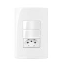 Conjunto 2 Interruptor Simples + Tomada 10A 4x2 Sleek MarGirius