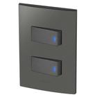 Conjunto 2 Interruptores Led - Inova Grafite - Agt32