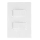 Conjunto 2 Interruptores Simples 10A 250V Com Placa 4X2