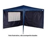 Conjunto 2 Parede Lateral Em Oxford Para Tenda/Gazebo 3x3 Cor Azul 2 Lados Com 1 Janela