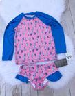 Conjunto 2 Pcs Blusa E Calcinha Uv50+ Praia Piscina