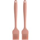 Conjunto 2 Pincéis Culinários de Silicone para Untar Forma Frigideira Cozinha Rosa Quartz OU