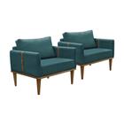 Conjunto - 2 Poltronas Milla Luxo Madeira Maciça Castellar