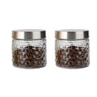 Conjunto 2 Potes Vidro Rattan 800ml - Class Home