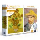 Conjunto 2 Quebra Cabeças Van Gogh Autoretrato E Girassóis - Toyster