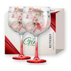 Conjunto 2 Taças Gin & Tônica Vidro Tanqueray Vermelha Ruvolo 705ML 2un