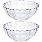 Conjunto 2 Tigelas Saladeiras Redondas 3 Litros Bowls De Vidro Bella Marinex