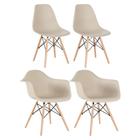 Conjunto 2 x cadeiras Eames DAW com braços + 2 cadeiras Eiffel DSW - Loft7