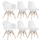 Conjunto 2 x cadeiras Eames DAW com braços + 4 cadeiras Eiffel DSW - Loft7