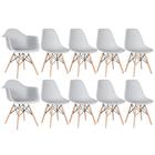 Conjunto 2 x cadeiras Eames DAW com braços + 8 cadeiras Eiffel DSW