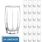 Conjunto 24 Copo Vidro Transparente 374ML Amadeus Long Drink