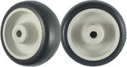 Conjunto 2pcs Roda Termoplastica 312 Furo 5/16" p/ Expositores, Suportes - T312F516