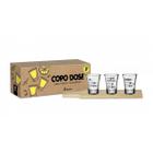 Conjunto 3 doses c/regua madeira multipla escolha brasfoot
