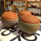 Conjunto 3 esferas ceramica maragogi ba 9cm
