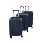 Conjunto 3 malas de viagem 35kg, 23kg e mala de bordo 10kg, expansível, ABS, 360º