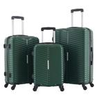 Conjunto 3 Malas De Viagem Tamanho P M G Abs Cor Verde