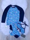 Conjunto 3 Pcs Biquini Blusa E Calcinha Uv50+ Praia Piscina