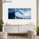 Conjunto 3 Peças 40x60 Mdf Quadros Decorativos Surfista Surf