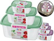 Conjunto 3 Potes Herméticos 580ml 1,4 E 3,2 Litros Alimentos Freezer Geladeira Fitness Organização Multiuso