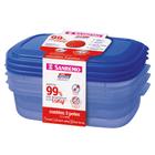 Conjunto 3 Potes Plásticos Vac Freezer UltraProtect 1,1l