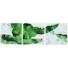 Conjunto 3 Quadros de Vidro Luxo Paisagem Green Jolitex