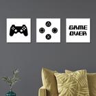 Conjunto 3 Quadros em MDF Game Over sem Moldura