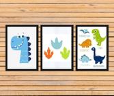 Quadro Decorativo Infantil Dinossauro Azul SKU: 4093g2