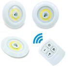 Conjunto 3 Spots Led Luminária Sem Fio + Controle Remoto