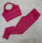 Conjunto 3d poliester top e calça academia fitness - Rangels Moda Fitness