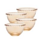 Conjunto 4 Bowls Cristal Pearl Ambar 12x4cm - Wolff