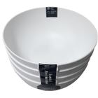 Conjunto 4 Bowls Cumbuca Grande 1100 Ml Branco Multiuso 16Cm