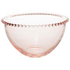 Conjunto 4 Bowls de Cristal Pearl Rosa 14x8cm