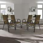 Conjunto 4 Cadeiras Bela, Artesanal, para área, varanda, edícula, fibra sintética - PANERO PEQUI 04