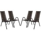 Conjunto 4 Cadeiras de Área Canadá, Fibra sintética, Artesanal, varanda, Jardim - PANERO