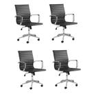Conjunto 4 Cadeiras de Escritório Diretor Office Sevilha Móveis - Rivatti
