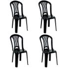 Conjunto 4 Cadeiras de Plástico Polipropileno Bistrô para Bar Atlântida - Tramontina