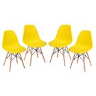 Conjunto 4 Cadeiras Eames Eiffel - Amarela