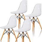 Conjunto 4 Cadeiras Eames Empório Tiffany Transparente