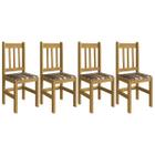 Conjunto 4 Cadeiras Estofado Bagé Cerejeira Xadrez Zamarchi