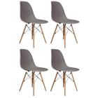 Conjunto 4 Cadeiras para Sala de Jantar Eames Eiffel Dkr Cinza