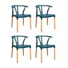 Conjunto 4 Cadeiras Polipropileno Wishbone CabeCasa