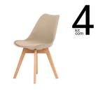 Conjunto 4 Cadeiras Saarinen Wood - Fendi